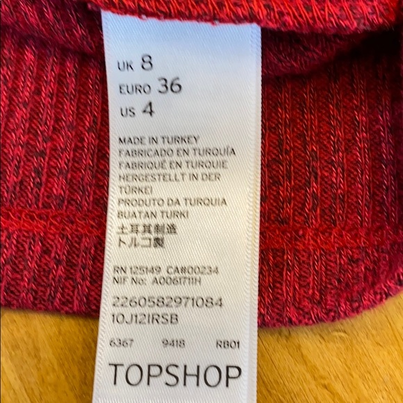 Topshop Spaghetti Sleeve Sweater Dress NWT Size 4 - Picture 11 of 12